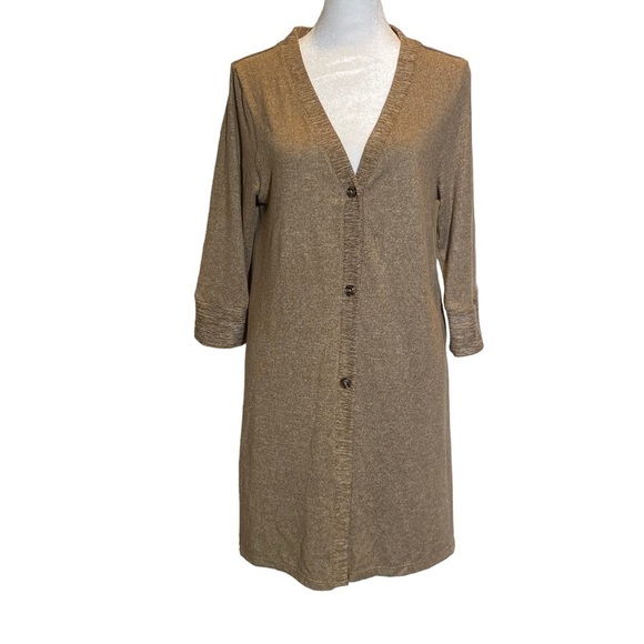 Cuddl Duds women's Medium Petite SOFT button up long line lightweight cardigan - Picture 1 of 10